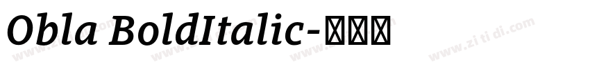 Obla BoldItalic字体转换